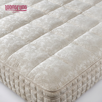 Matelas hybride en tissu de soie glacée respirant LOONGFUNG avec latex naturel et ressorts ensachés, personnalisé pour la maison et l'hôtel, OEM ODM