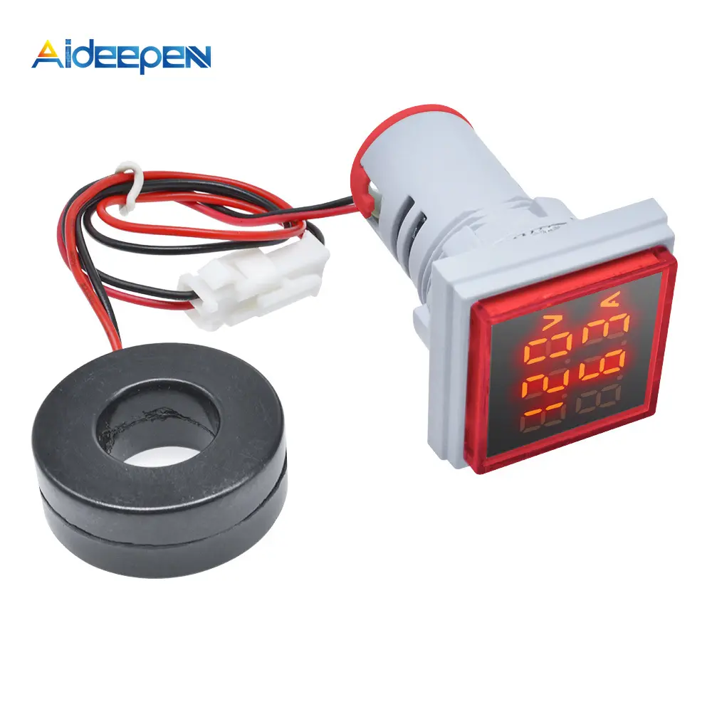 Aideepen 0-100A Vierkante Led Digitale Voltmeter Amperemeter 110V 220V Voltage Stroom Meter Voltammeter Volt Amp Tester Detector