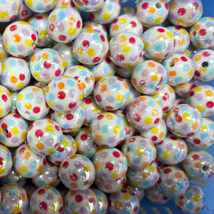 16mm 2.5g Fashionable Acrylic Solid Printed AB Round Dot Pen Keychain Bubble Gum Necklace Mixed Color Accessory - Product Image 4