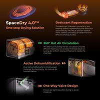 Creality Space Pi X4 Kotak Pengering Filamen 1.75mm-Aksesori Printer 3D Pemanas Ganda Independen 85C Dehumidifikasi Aktif 11.02