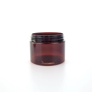 Tarros de plástico ámbar <span class=keywords><strong>para</strong></span> cuidado de <span class=keywords><strong>la</strong></span> piel, bote de <span class=keywords><strong>crema</strong></span> exfoliante corporal, tapa de bambú de grano de madera, etiqueta personalizada, 500ml, 250ml - Product Image 3