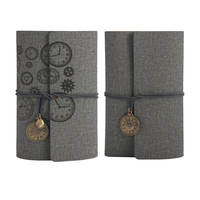 CANIA Carnet à spirales A6 en cuir PU souple avec logo personnalisé cousu, points blancs, 40 feuilles, haute qualité