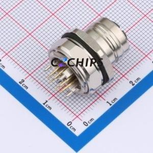 C12B-FSX-FM-8-MX-SH1 Circular (Cable) Connector Through hole Component (THT) Connector M12 8P Female Straight - Product Image 2