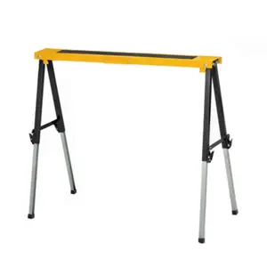 Factory New Design Adjustable Brackets Metal Foldable Saw Horse Folding Steel Work Bench For Sale