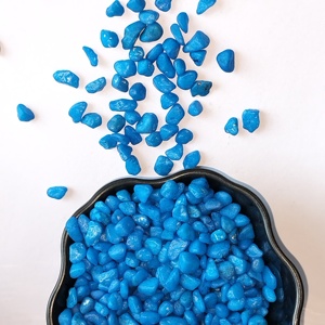 Piedras de Colores Teñidas al por Mayor para Peceras, Cubierta para Suculentas, Decoración para Juegos Infantiles, Grava Decorativa para Acuarios - Product Image 1