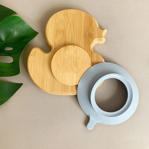 Ensemble de plaques d'aspiration pour bébé en bambou 100% naturel (<span class=keywords><strong>vert</strong></span>, violet, orange) - Product Image 6