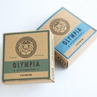 Boîte à savon en papier kraft brun personnalisée écologique, vente en gros, emballage de savon en barre, boîte cadeau