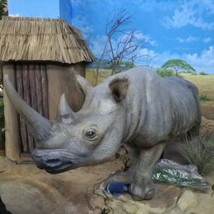 Simulation anti-soleil fait à la main nouveau design animatronique modèle animal mécanique rhinocéros à vendre - Product Image 1