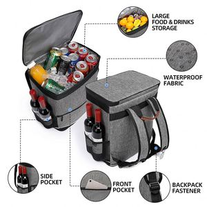 Custom Logo Portable Travel Oxford Cloth <b>Cooler</b> Bag Waterproof Leakproof Insulated <b>Cooler</b> <b>Backpack</b> - Product Image 3