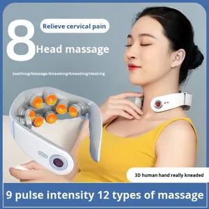 Masajeador Eléctrico de Cuello y Hombros de 8 Cabezales con Vibración, Terapia de Calor, Amasamiento y Golpeteo para Aliviar el Dolor Cervical - Product Image 2