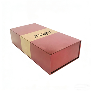 Boîte cadeau pliante en carton avec fermeture magnétique, forme <span class=keywords><strong>livre</strong></span>, laminage mat imperméable, luxe personnalisé, logo pour aliments - Product Image 5