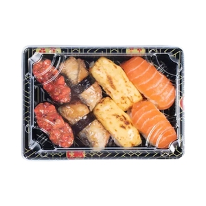 Factory Wholesale Japanese Style Disposable Plastic Sushi Container