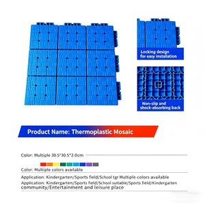 กระเบื้องปูพื้นโมเสคเทอร์โมพลาสติกแบบประกบกัน ขนาด 30.5x30.5 ซม. กันลื่น ดูดซับแรงกระแทก ใช้ได้ทั้งภายในและภายนอกอาคาร - Product Image 1