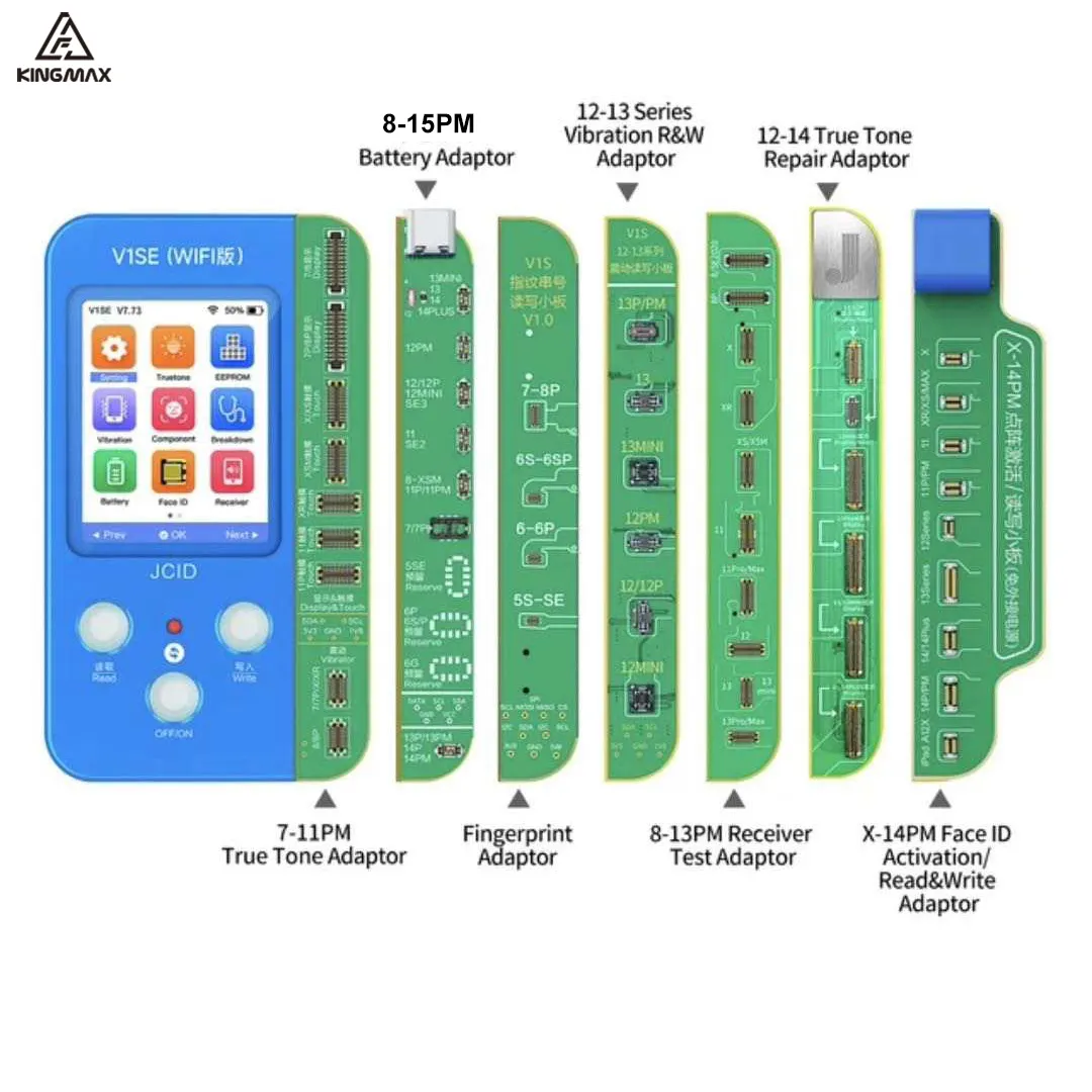 Für JC-V1SE Programmierer Wifi-Version Mobile Teil 7 Karten iPhone Programmierer Bildschirm Jc V1S JCID Programmierer True Tone Board Batterie