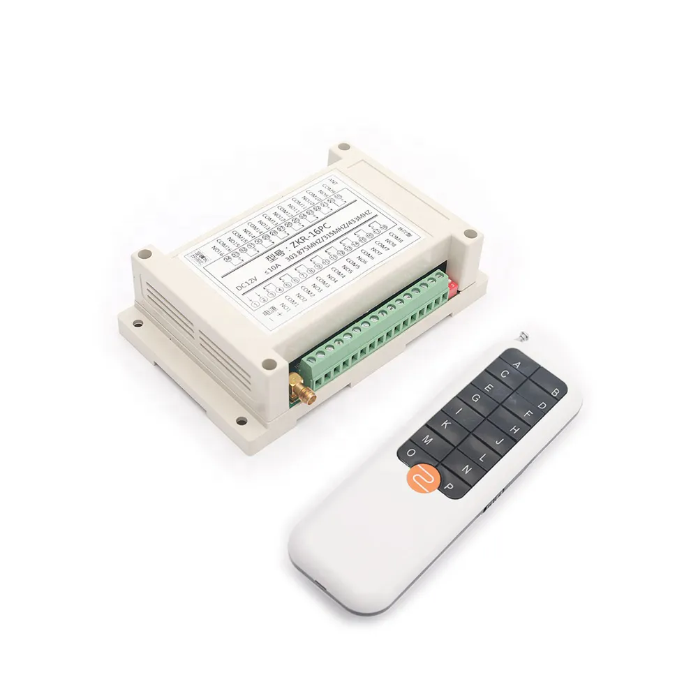 Customization Develop Multi Channel RF Transmitter And Receiver 16 Key Remote Control And Relay Controller