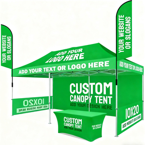 Lều xếp di động bằng hợp kim nhôm hình lục giác siêu bền 10x10, có thể tùy chỉnh in cờ biểu ngữ, mái che, lều hội chợ ngoài trời cho các sự kiện 3x3m - Product Image 2