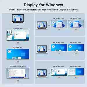 Innopro 11-in-1 bốn hiển thị USB C HUB 4K/60Hz 4 Docking trạm 4 USB 3.0 giao diện - Product Image 6