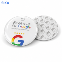 Carte NFC SIKA pour avis Google, carte de visite, carte de membre, puce NTAG213, étanche, paiement hôtelier