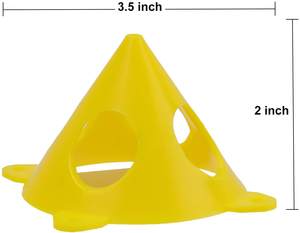 Bview <span class=keywords><strong>Art</strong></span> jaune cône toile et rehausseurs de porte d'armoire acrylique et époxy peinture à verser supports de toile - Product Image 3