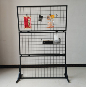 Customized Detachable Foldable Metal Gridwall Wire Mesh Supermarket Snack Display <strong>Rack</strong> - Product Image 3