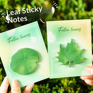 Bloc-notes adhésifs en forme de feuille d'érable pour étudiants, papier à messages réutilisable, design attrayant - Product Image 3