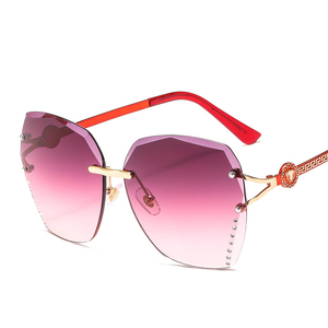 Jaspeer 2019 diamantes OEM mezclado gafas de sol UV400 las mujeres sin montura océano de las gafas de sol - Product Image 3