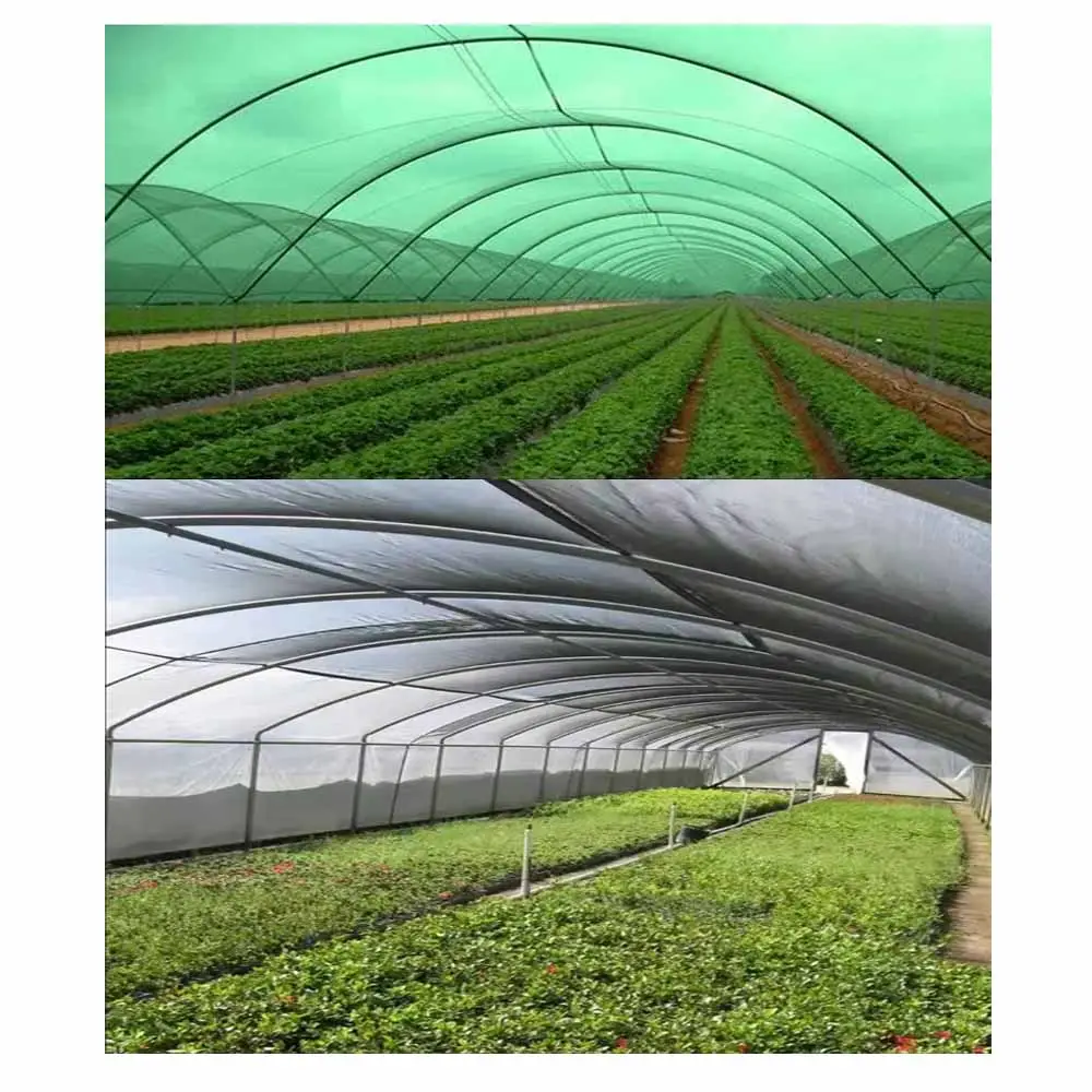 Custom farm nursery coir green black greenhouse hdpe sun shade net roll for agriculture green