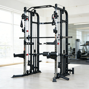 Machine de musculation tout-en-un robuste pour la maison - Power Rack avec Smith Machine, Barre de traction, <span class=keywords><strong>Poulie</strong></span> à câble - Product Image 1