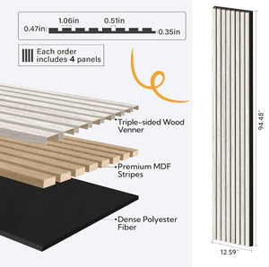 Pannelli <span class=keywords><strong>in</strong></span> <span class=keywords><strong>Legno</strong></span> Fonoassorbenti di Qualità Garantita, Pannelli 3D per <span class=keywords><strong>Pareti</strong></span> Interne e Soffitti - Product Image 2