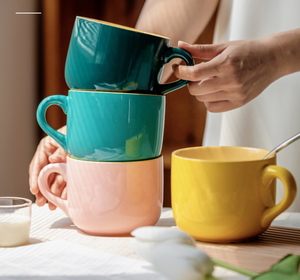 Tasse en céramique pour le petit déjeuner, épaisse, résistante à <span class=keywords><strong>la</strong></span> chaleur, jus de vache, <span class=keywords><strong>yaourt</strong></span>, thé, <span class=keywords><strong>pot</strong></span> ménager, eau pour le ventre, 1 pièce - Product Image 1