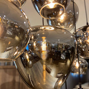 Boule de verre moderne nordique gris fumée avec taille moyenne pour lampe suspendue décorative de restaurant - Product Image 4