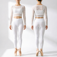 Hauts en maille pour femmes, t-shirts à manches longues, hauts courts rembourrés transparents pour le yoga et leggings, ensembles de vêtements de sport, tenues de yoga pour la salle de sport