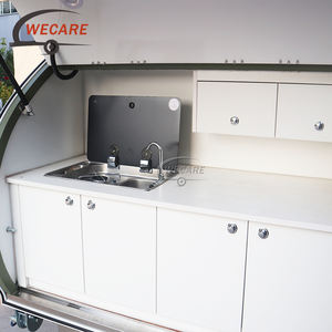 WECARE Mini caravane, caravane teardrop, caravane tout-terrain en aluminium, remorques de camping avec système d'eau extérieur - Product Image 5