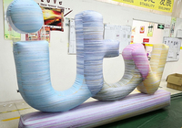 Ballon gonflable en forme de lettre de l'alphabet scellé en PVC pour piscine