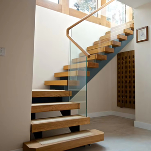 Escalera Prefabricada CBMmart con Viga Central <span class=keywords><strong>de</strong></span> Acero al Carbono y Peldaños <span class=keywords><strong>de</strong></span> Madera <span class=keywords><strong>de</strong></span> Haya <span class=keywords><strong>para</strong></span> Interiores <span class=keywords><strong>de</strong></span> Viviendas - Product Image 3