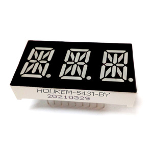 จอแสดงผล 3 หลัก ขนาด 0.54 นิ้ว 14 เซกเมนต์ แบบอัลฟา-นิวเมริก HOUKEM-5431-BSR - Product Image 1