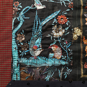 Nightingale Và Mô Hình Sân Vườn Phong Cách Cổ Điển Len Thanh Lịch Và Lụa Chắp Vá Dệt Kim Khăn Choàng Cho Phụ Nữ Vai Khăn - Product Image 4