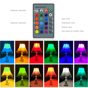 <span class=keywords><strong>Ampoule</strong></span> <span class=keywords><strong>LED</strong></span> E27 RGB à 16 couleurs changeantes et dimmable avec télécommande pour la maison, les bars, les fêtes, le KTV, Noël, les mariages, les clubs, les pubs, la décoration, les projecteurs - Product Image 6