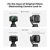 Filtre pour caméra stabilisée K&F Concept multifonctionnel ND2-32 & 1/4 HD, étanche et résistant aux rayures pour Pocket 3/4