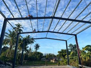 Structure d'entrepôt <span class=keywords><strong>en</strong></span> acier / Entrepôt <span class=keywords><strong>en</strong></span> structure métallique de 2026 m² pour atelier et bâtiment de bureaux Certifié ISO9001 - Product Image 1