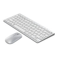 Sıcak Fırsat Mini 78 Tuşlu Şarj Edilebilir Ultra İnce Kablosuz BT Klavye ve Mouse Seti PC Laptop Tablet İçin Stokta