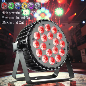<span class=keywords><strong>Flat</strong></span> nhôm <span class=keywords><strong>LED</strong></span> <span class=keywords><strong>PAR</strong></span> ánh sáng 18x18W rgbwy UV 6in1 tường rửa mệnh có thể dẫn uplight cho đám cưới tổ chức sự kiện bên Show DJ Booth Disco Club - Product Image 1