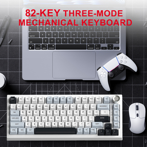 Tùy chỉnh triple-shot PBT Keycaps có dây và không dây 82 phím 75 phần trăm Hotswap Bàn Phím Cơ khí Kit với RGB chiếu sáng - Product Image 3