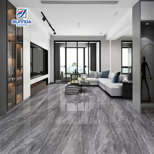Fabricant de carreaux chinois, carreaux de céramique en porcelaine vitrifiée polie effet marbre, carreaux de sol brillants pour l'intérieur des complexes hôteliers, 60x60 - Product Image 4