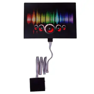 sound activated screenprint electroluminescent panel music beat led for shirts