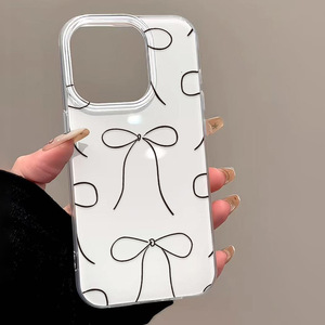 เคสโทรศัพท์กันกระแทกแบบใหม่ ลายโบว์ผีเสื้อเรียบง่าย รูใหญ่ สำหรับ iPhone 16 Pro Max - Product Image 2