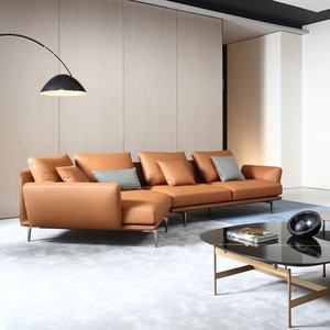 Juego de Sofás Modulares Zayshine de Estilo Italiano Minimalista y Lujoso, Tapizado en Leathaire, para Sala de Estar, <span class=keywords><strong>3</strong></span> y 4 Plazas, Ideal para Villas, Apartamentos y Hoteles, Sofá Esquinero - Product Image 2