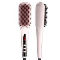 Brosse lissante professionnelle portable, chauffage rapide PTC, ionique, 450F, peigne lisseur pour cheveux