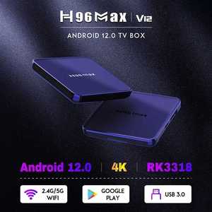H96 Max V12 <span class=keywords><strong>Android</strong></span> 12 thông minh TV Box rk3318 4G 64GB 32G 4K kép Wifi BT phương tiện truyền thông Máy nghe nhạc h96max TVBOX Set Top Box 2GB 16GB - Product Image 3