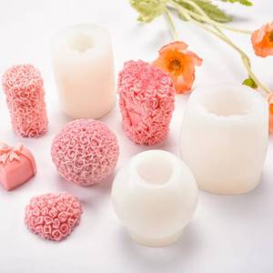 Moldes de silicona de fábrica SILKOLOVE, utilizados para hacer rosas dulces para el Día de San Valentín, velas aromáticas DIY y decoraciones navideñas para el hogar. - Product Image 1